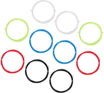 Set van 10 Badminton Racket Snaren - Hoge Flexibiliteit Nylon Strings voor Training en Reparatie (10m, 5 Kleuren)