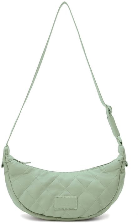 SEIDENFELT MANUFAKTUR Schoudertas Evenes Halfmoon Bag Sage Groene