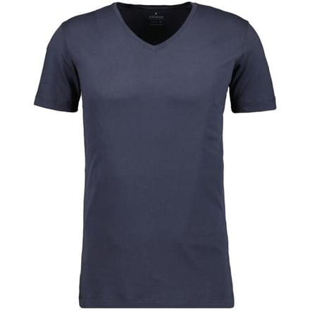 Ragman T-Shirt Uni V-Neck Bodyfit Single Jersey 2Pack Marine / male
