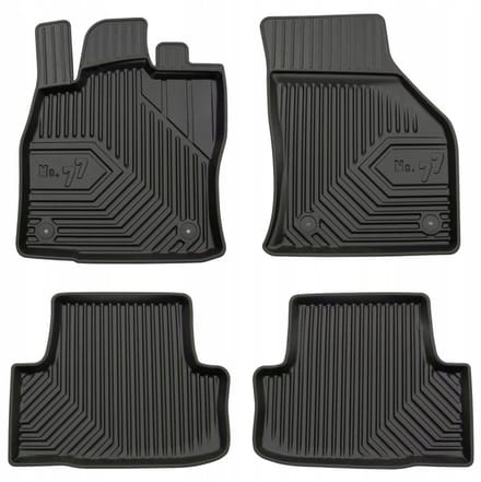 Frogum No.77 - Automatten - SKODA Karoq (vanaf 2017) - 4-delige set - TPE Rubber - Zwart