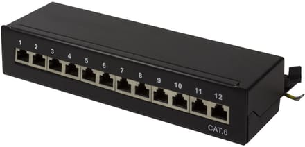 LogiLink Patchpaneel Tafel/Muur Cat.6 STP 12 Poorten.