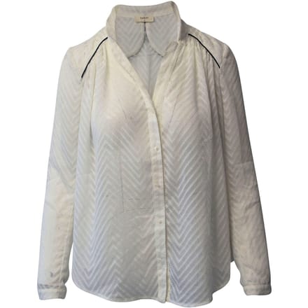 Ba&sh blouse met textuur in wit polyester