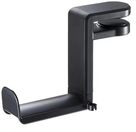 Hoofdtelefoonhouder - met haak - verstelbare bureauklem - 10,2*5*11,5 cm - zwart