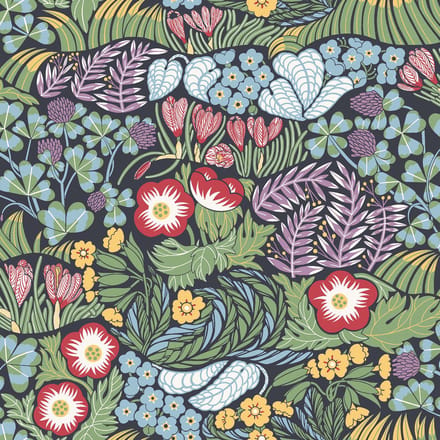 Boråstapeter Vliesbehang 4842 - New Heritage - Botanisch Blauw - 53cm x 10.05m