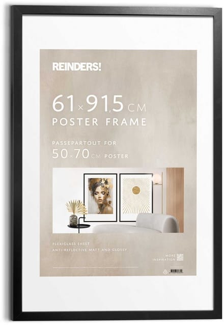 Wissellijst hout Poster 61x91,5 ontspiegeld Hout - REINDERS