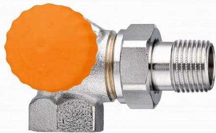 Heimeier Eclipse thermostatisch radiatorventiel met debietregeling dubbel haaks links 1/2