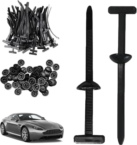 Kabelbinders gesp - Herbruikbare tie wraps - Auto reparaties - Zelfborgend mechanisme - 100 stuks - Zwart