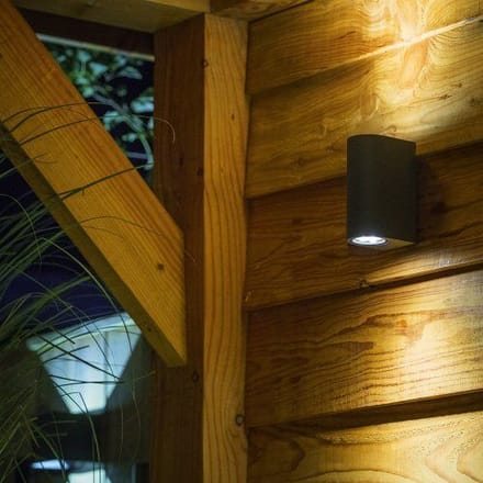 Gardenlights 12 Volt Buitenlamp Up en Downlighter Sibus Zwart