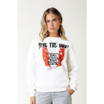 Colourful Rebel Bite The Dust Dropped Shoulder Sweater Off White Taglia: S | Maglie a manica lunga Outlet | Donna | Bianco