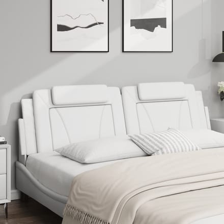 vidaXL Hoofdbordkussen "Viana" 183 cm kunstleer wit