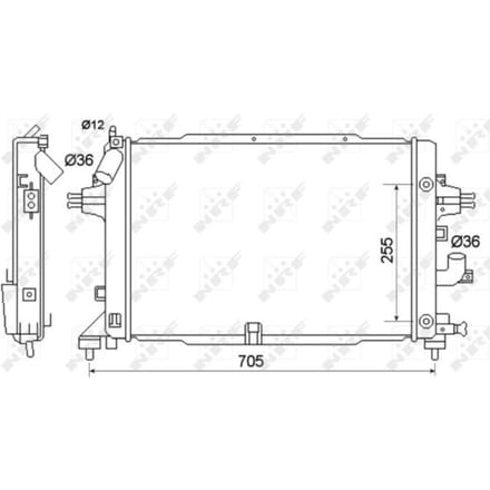 Radiator, motorkoeling NRF 53145