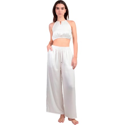 Jumpsui Admas Zomerse satijnen top en broek Satinee Beach