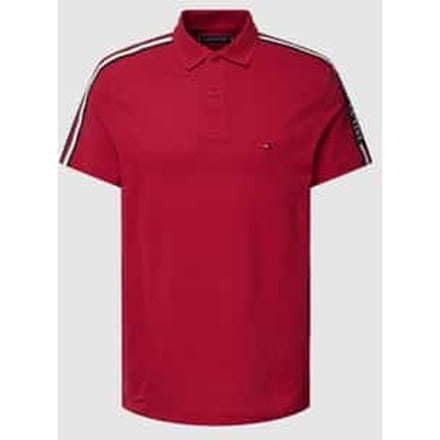 Regular fit poloshirt met contraststrepen