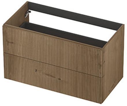 INK - Onderkast 2L Fineer Gefreesd Tbv Greep - 900x450x520 Mm - Ash Grey