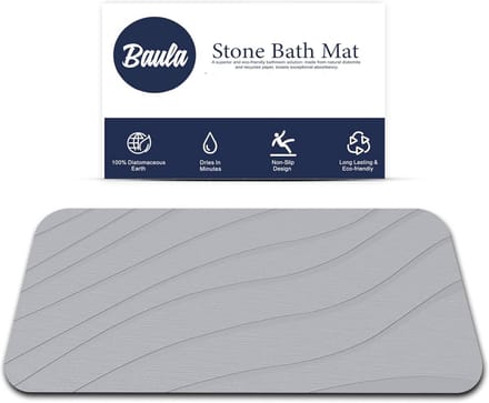 Sneldrogende badmat van kiezelstenen - Super absorberend en antislip - Multifunctioneel design 60 x 40 cm
