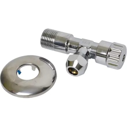 Sanivesk Hoekstopkraan Met Rozet 1/2" Buitendraadx10mm Chroom