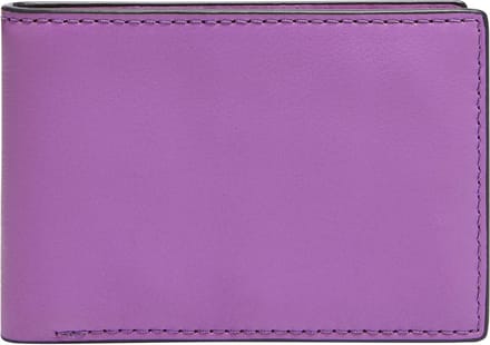 FOSSIL Leren Kaarthoes Steven Front Pocket Wallet Bifold Bright Purple Paars