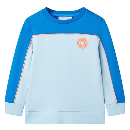 vidaXL - Kindertrui - 116 - felblauw - en - lichtblauw