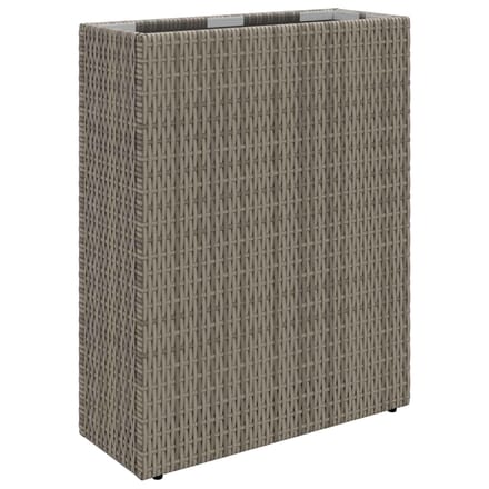 vidaXL Hoge Plantenbak Grijs 55 x 22 x 70 cm poly rattan