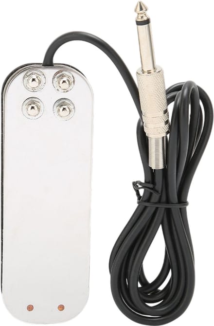 Stainless Steel Tattoo Foot Controller with Power Cord