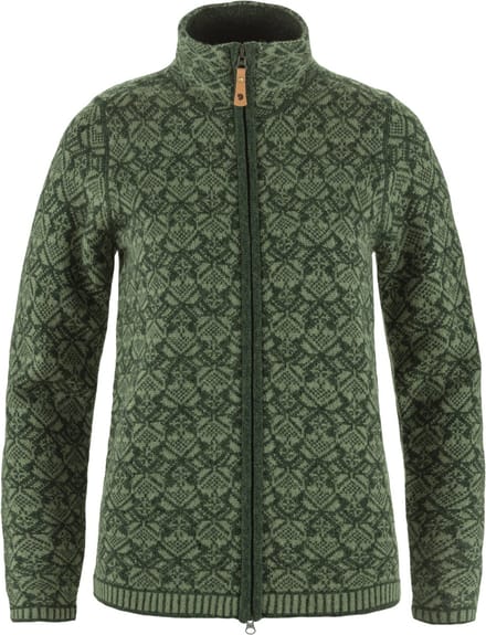 Fjallraven Snow Cardigan Women - Vest - Wol - Dames - Deep Forest - Maat S