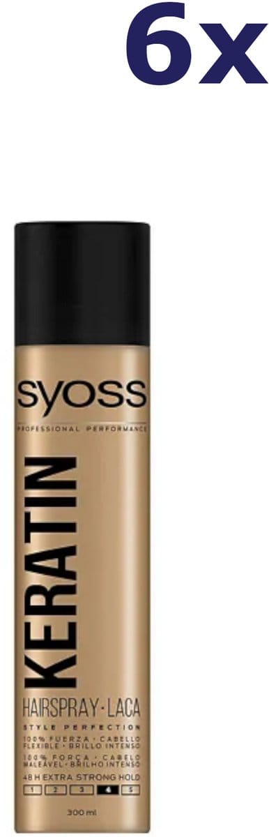6x Syoss Haarspray – Keratine 400 ml