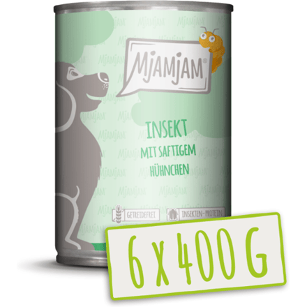 MjAMjAM - Insect met sappige kip 6 x 400 g