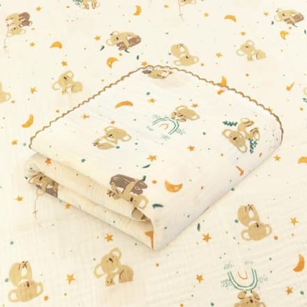 Omgoods - Muslin Babydeken van 110 x 100 cm met Koala Design