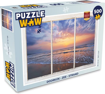 Puzzel Doorkijk - Zee - Strand - Legpuzzel - Puzzel 500 stukjes