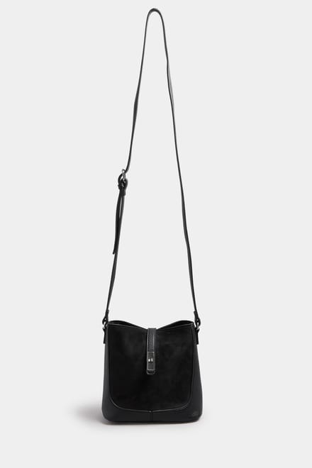 Yours Zwarte Crossbodytas Van Imitatiesuèdesize One Size