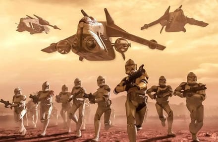 Fotobehang - Star Wars Classic Clone Trooper 400x260cm - Vliesbehang