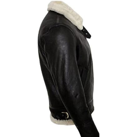 Veste à manches longues en fausse fourrure épaisse pour homme, une pièce, en cuir synthétique 3XL black