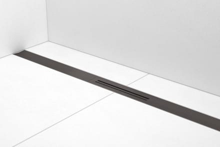 Easy drain R-line Clean Color douchegoot 90cm brushed black chrome