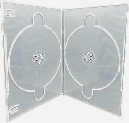 10 Double Clear Slim 7mm Back DVD CD BLU RAY Case Dragon Trading - Pack of 10 Pieces