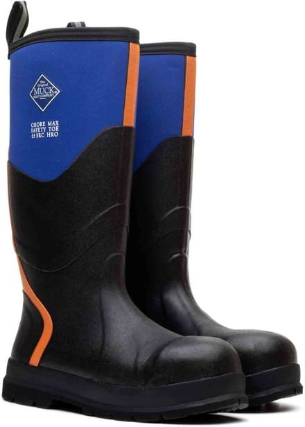 Muck Boot Chore Max S5 | Blauw/Oranje - Regenlaarzen - Maat 43 -