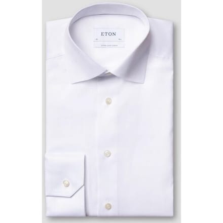 Eton Overhemd Signature Twill Cutaway Collar Extra Long Sleeve Mouwlengte 7 Wit / male