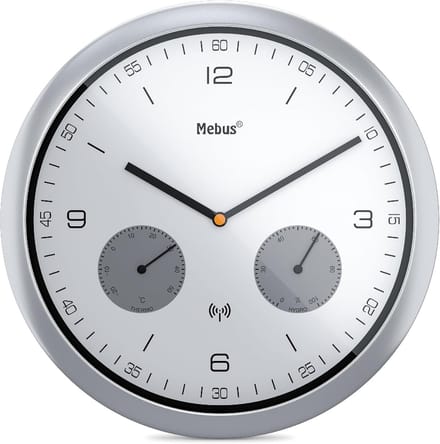 Grote Digitale Wandklok met Thermometer en Hygrometer 26 cm