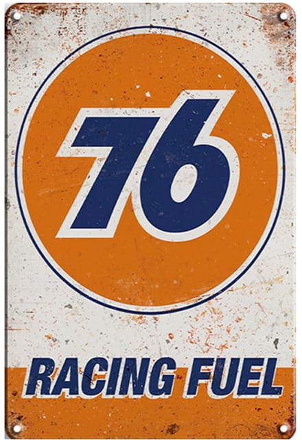 Signs-USA - Auto - Garage Sign - metaal - 76 Racing Fuel - 30 x 40 cm