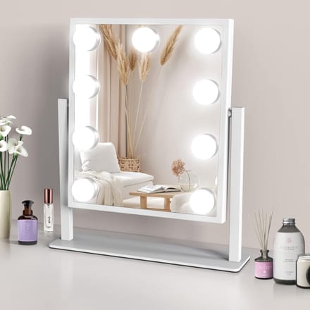 DYNA® Vanity Spiegel - Hollywood Spiegel - Bright Beauty Vanity Makeup Spiegel - Wit - 36cm x 29cm x 6cm