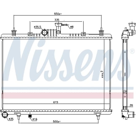 Radiator, motorkoeling NISSENS 637643