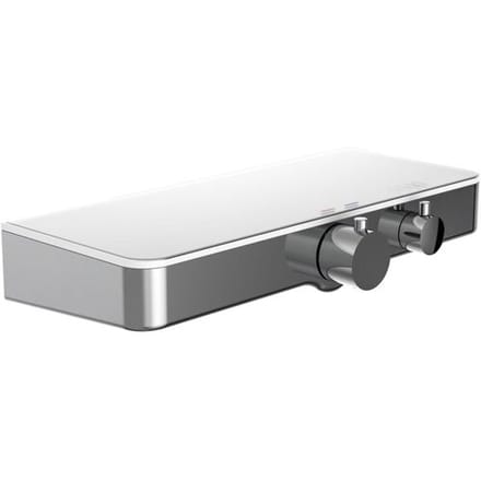 SCHÜTTE Ocean Thermostatische Douchekraan met glazen Planchet - 150 mm Hartafstand - Chroom & Wit