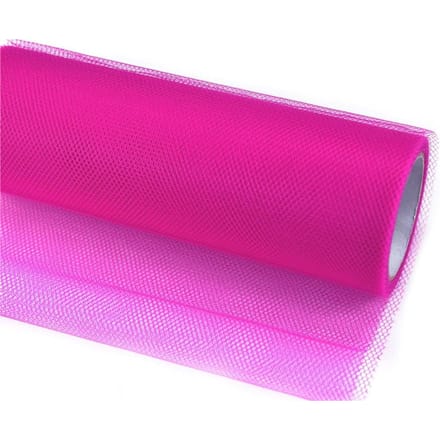 Tule op rol Fuchsia 9 meter x 15 cm tulestrik