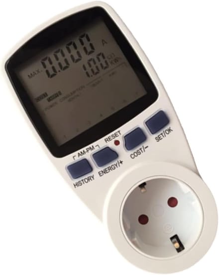Energie Analysator - Stroommeter Wattmeter - Elektriciteit Kosten - Meet Diverse Parameters - 15 x 7.8 cm - Zoals Getoond