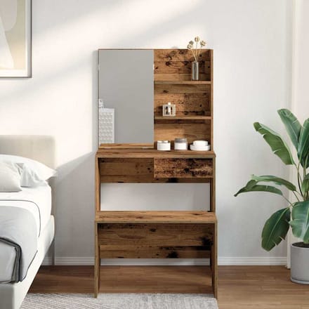 vidaXL - Kaptafelset - bewerkt - hout - oud - houtkleurig