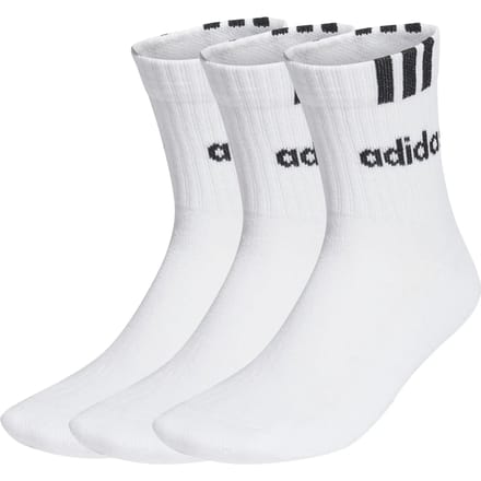 adidas Sportswear 3-Stripes Linear Gevoerde Sokken 3 Paar - Unisex - Wit- 43-45