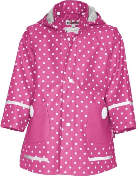 Playshoes regenjas roze met witte stippen 80