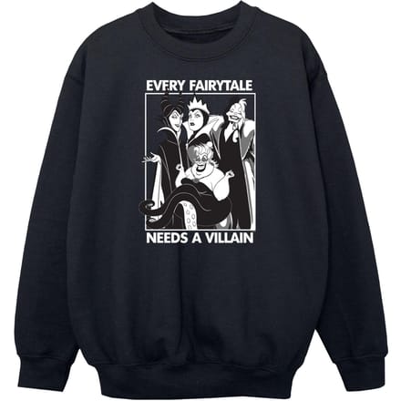 Disney Meisjes Schurken Katoenen Sweatshirt (Zwart)