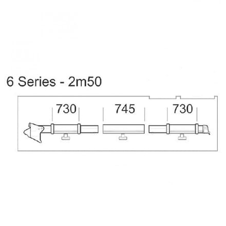 Thule clamping profile 6 series 2,50 LH