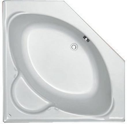 Plieger Contour hoekbad 125x125x42cm acryl met poten wit