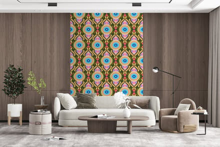 Behang - Fotobehang Design - Orient - Retro - Breedte 145 cm x hoogte 220 cm